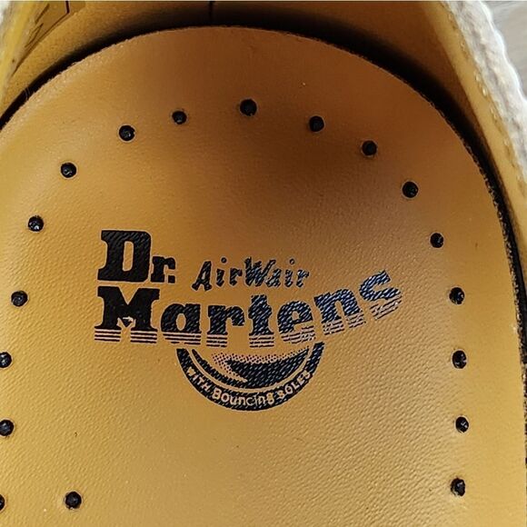 🩵NIB Dr. Martens Parchment Beige Floral Virginia Leather Mary Jane Size 8 - Picture 11 of 16